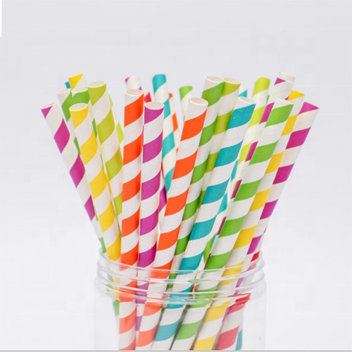 5 ống hút giấy phi 12 / phi 10 / phi 8 / phi 6 hoa văn họa tiết xoắn nhiều màu bảo vệ môi trường - paper straw
