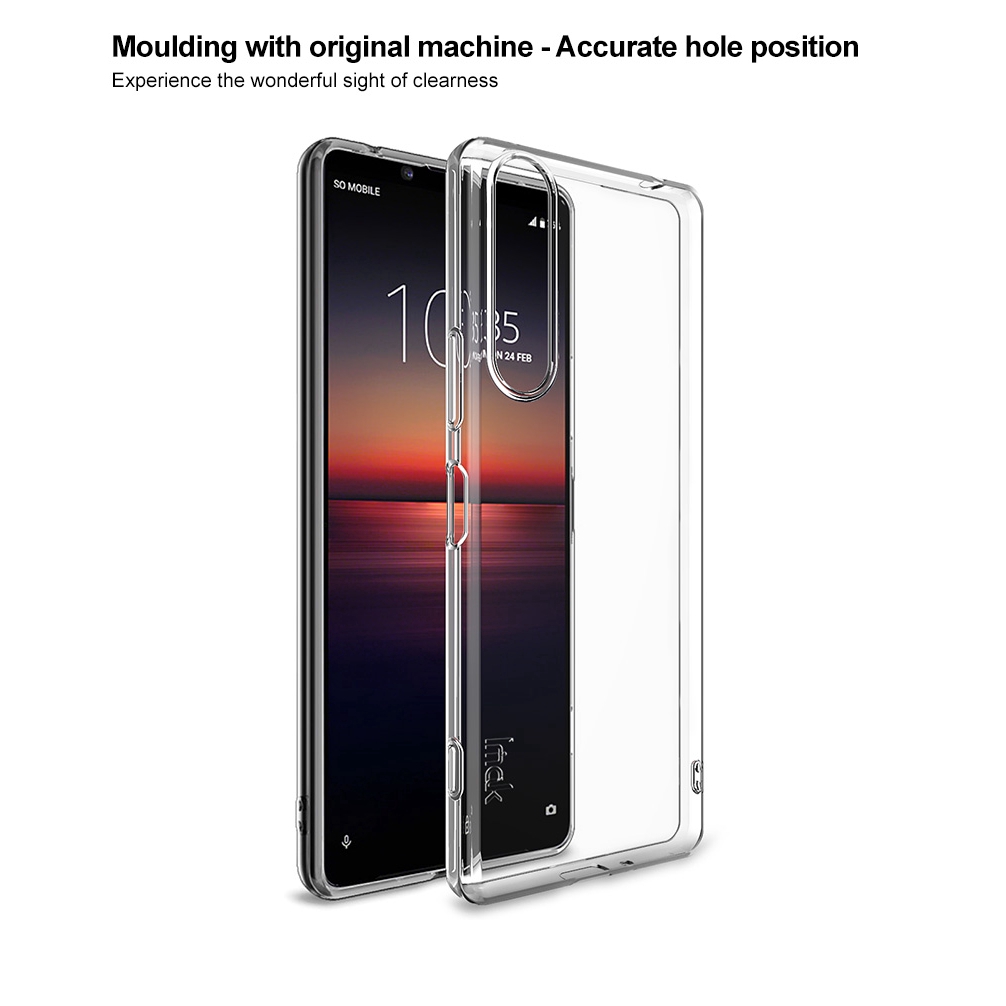 Ốp điện thoại bằng silicone TPU mềm trong suốt chống sốc Imak cho Sony Xperia 1 II