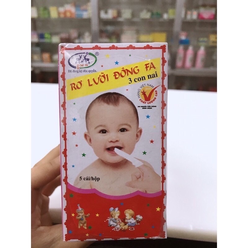 Gạc rơ lưỡi Đông Fa vệ sinh răng miệng / Rơ lưỡi cho bé hàng Việt Nam