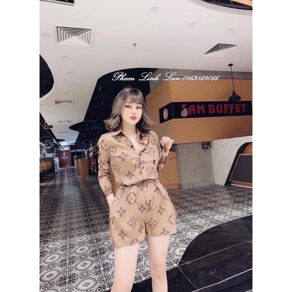 Set bộ đùi in họa tiết cao cấp - thời trang nữ