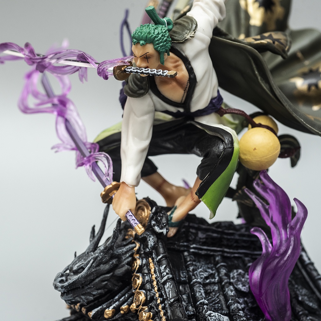 Mô hình One Piece Roronoa Zoro Wano trên mái cao 22cm Mô Hình Zoro trang trí One Piece Figure Haki Shop