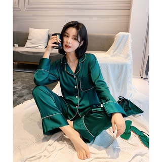 Bộ đồ ngủ pyjama mặc nhà chất lụa tằm cao cấp