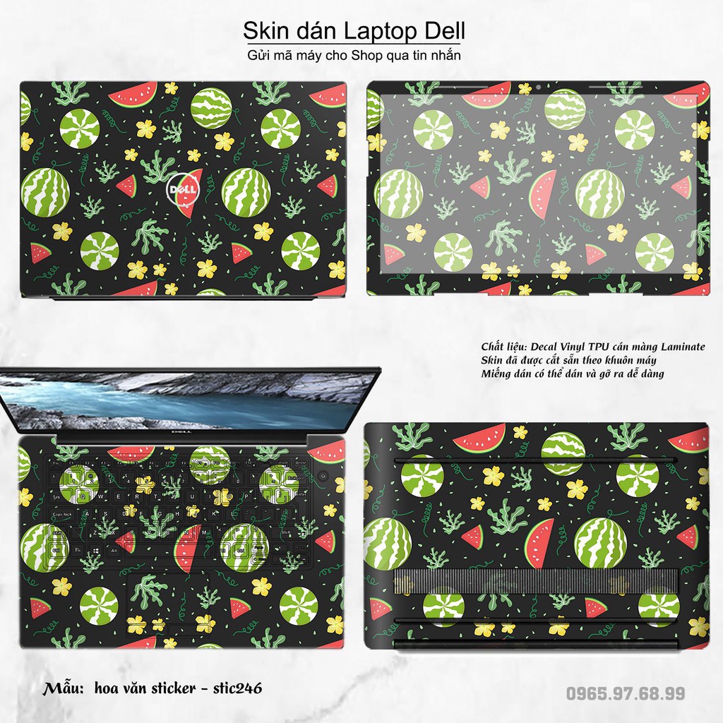 Skin dán Laptop Dell in hình Hoa văn sticker _nhiều mẫu 40 (inbox mã máy cho Shop)