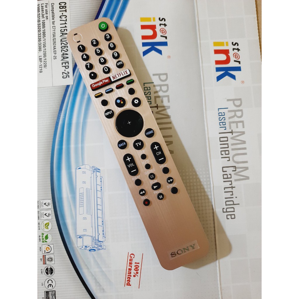 Remote Điều khiển tivi Sony giọng nói RMF-TX600U- Hàng mới logo Sony mạ bạc BH 6 tháng Tặng kèm Pin!!!