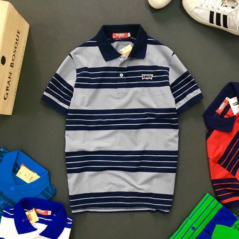 Áo thun cotton sọc cao cấp Levis