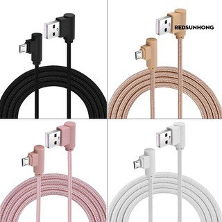 Cáp Sạc Micro Usb Bện Dây Góc 90 Độ Dài 1m