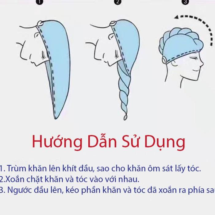 KHĂN Ủ TÓC LAU KHÔ SIÊU TỐC