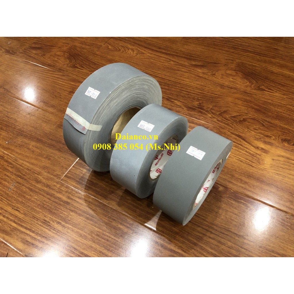Cuộn phản quang poly xám bạc dùng may kèm quần áo- Bản 5cm dài 100m- Hình thật