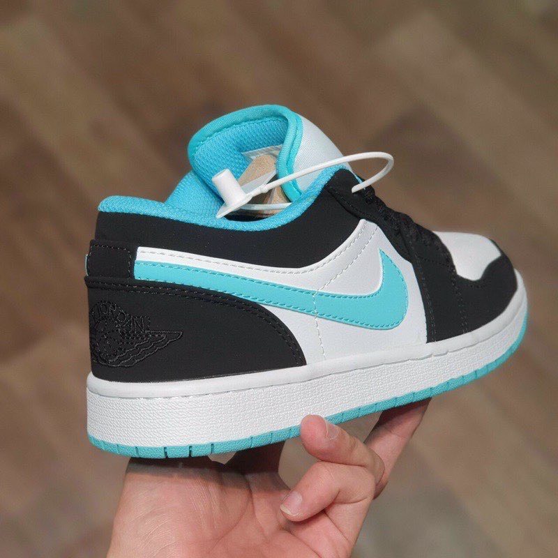 Giày Sneaker Nam Nữ - Giày Nike Jordan JD 1 Low Xanh Ngọc Cổ Thấp Cao Cấp Full Box Bill