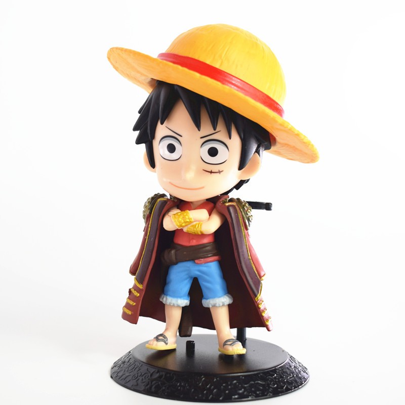 Mô hình Figure Luffy - One Piece dễ thương kèm áo choàng cao 15cm