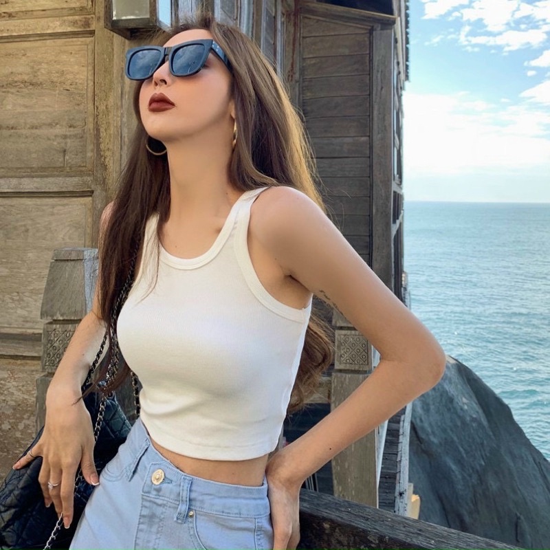 [CÓ CLIP + ẢNH THẬT] ÁO CROPTOP BA LỖ THUN GÂN | BigBuy360 - bigbuy360.vn