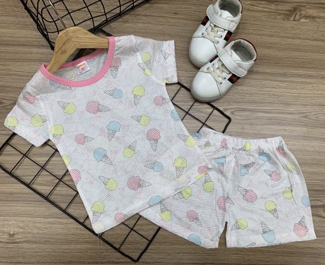 Bộ cotton xuất Nhật hàng hè siêu đẹp cho bé gái - Bộ bé gái