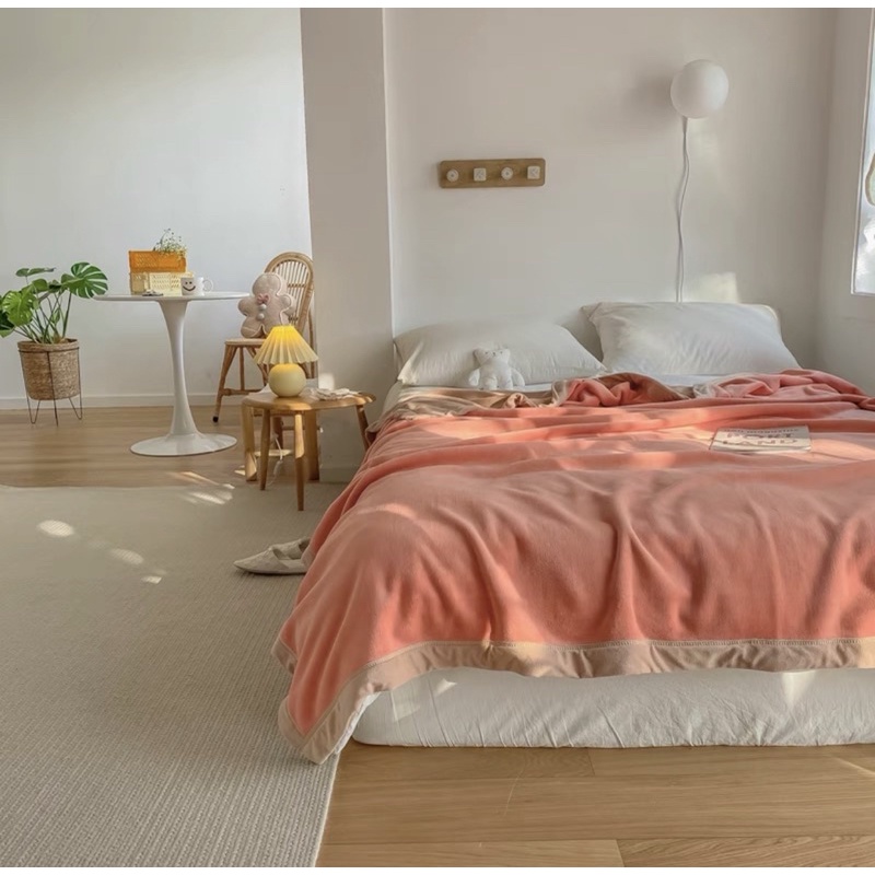 Chăn Tuyết Sợi Tơ Cho Mùa Đông Ấm Áp Nhiều Màu Sắc_ shinbedding