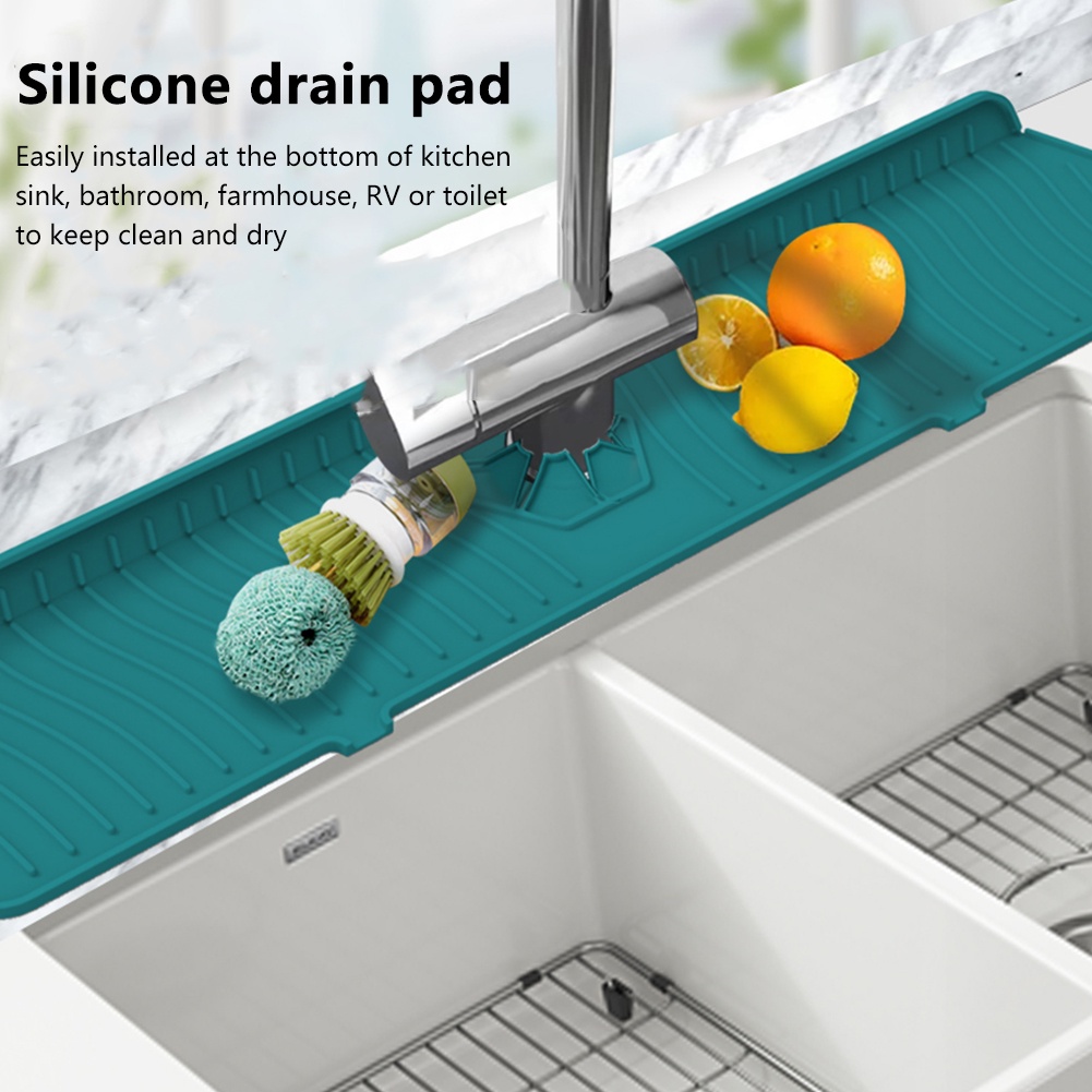 Thảm Silicone Lót Vòi Nước Bồn Rửa Chén Chống Văng Nước