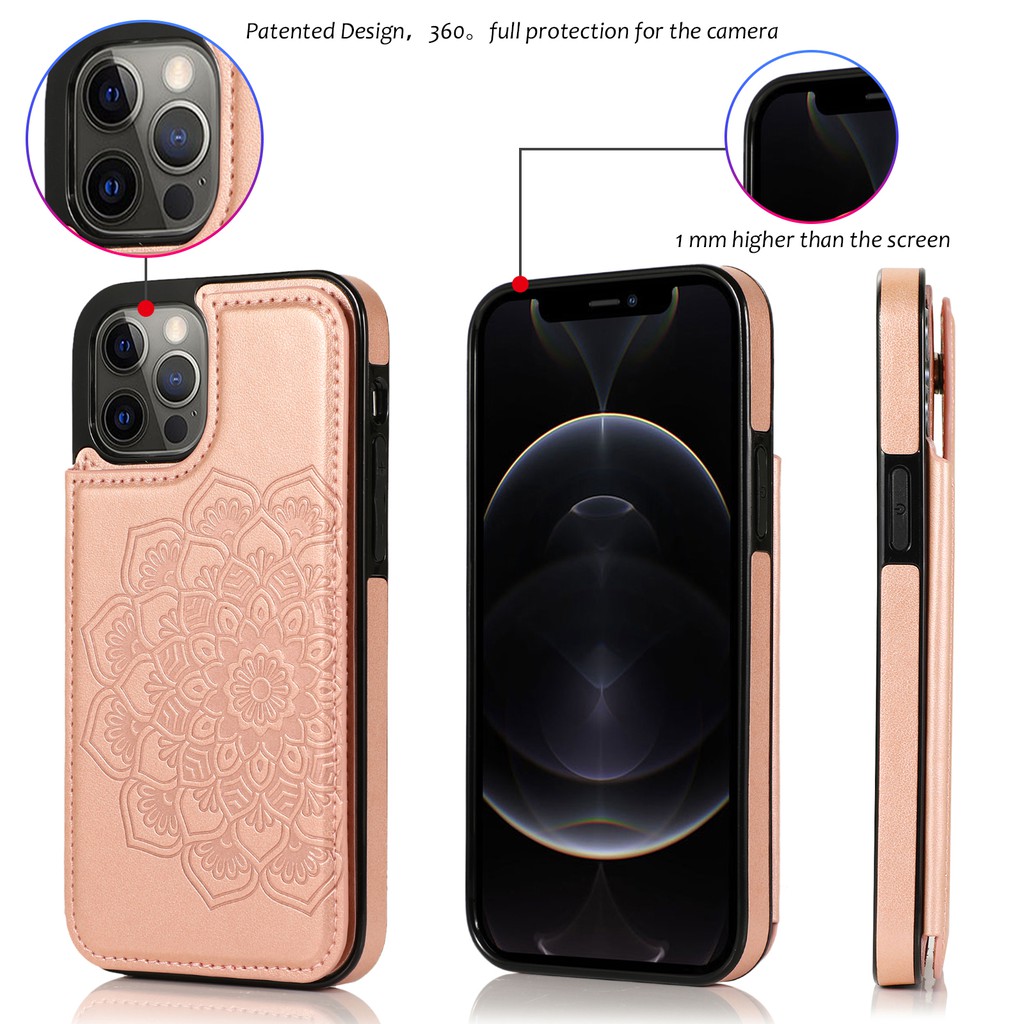 Sang Trọng Bao Da Điện Thoại Kiểu Ví Gập Nam Châm Chống Sốc In Hình Hoa Cho Iphone 12 Pro Max 12 Mini 11 Pro Xs Max Xr X Ốp | BigBuy360 - bigbuy360.vn