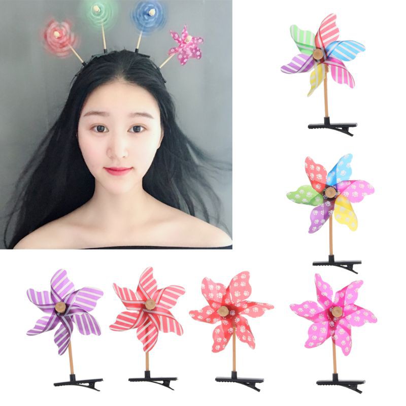 Kẹp tóc nhựa hình cánh quạt đáng yêu cho bé