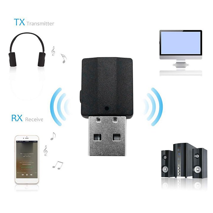 USB Bluetooth 5.0 Thiết bị truyền tín hiệu âm thanh loa tai nghe kết nối tivi pc laptop BT600 youngcityshop 30.000