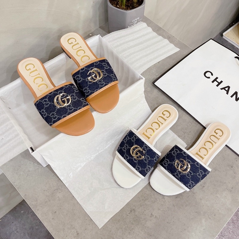 Dép quai ngang nữ G.G với thiết kế thời trang , màu sắc họa tiết siêu đẹp. Hình shop tự chụp | BigBuy360 - bigbuy360.vn