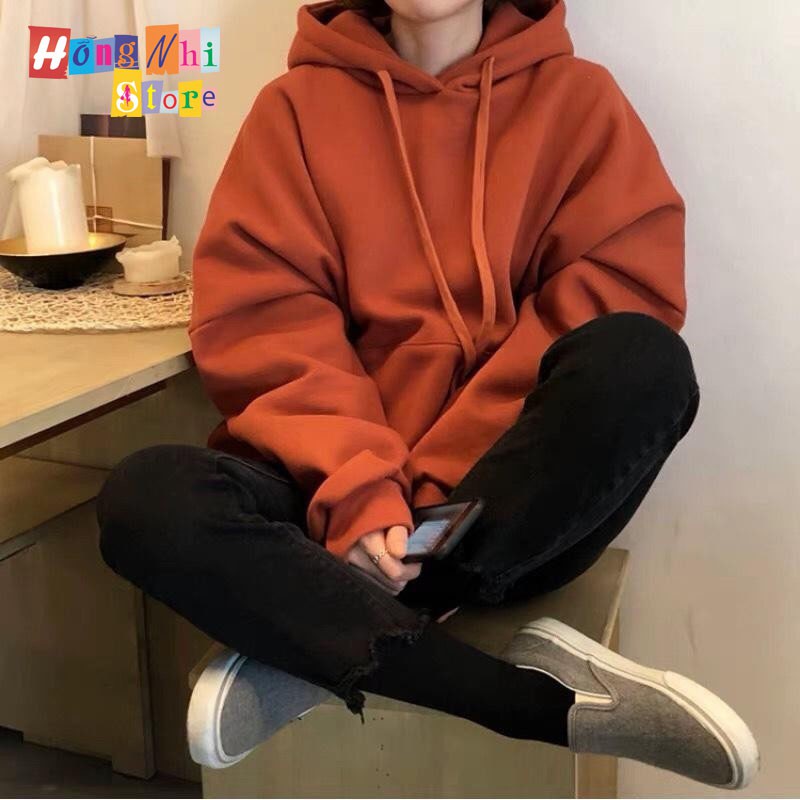 Áo Hoodie Trơn Màu Cam Đất Cao Cấp Dáng Rộng Unisex Nam Nữ Mặc Được - MM | BigBuy360 - bigbuy360.vn