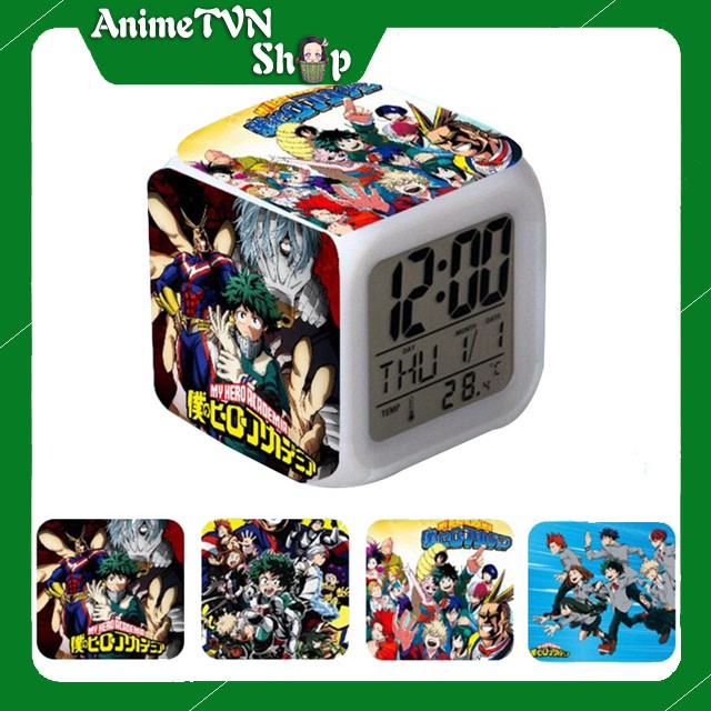Đồng hồ báo thức mini để bàn hình Anime Manga (Kimetsu, One piece, Naruto, Fate, Conan, Your Name, Gintama, SAO, Miku..)