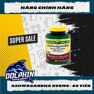 Spring Valley – Ashwagandha- Sâm Ấn Độ – 800 mg – 60 viên