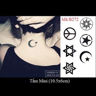 Xăm dán tattoo trăng khuyết B272