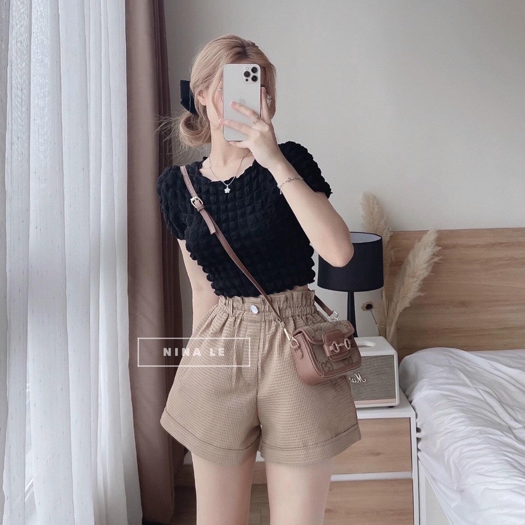 Áo croptop ôm body tay ngắn chất xốp xịn mịn alohashop91