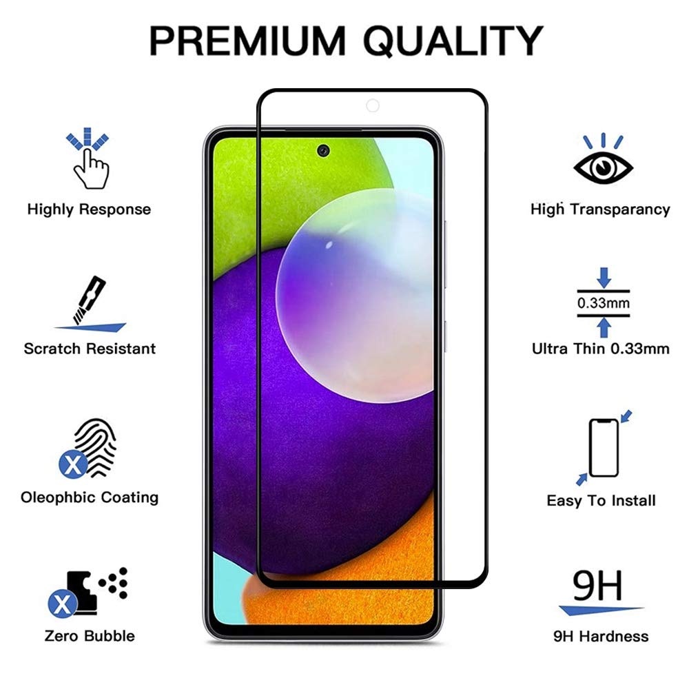 Miếng dán kính cường lực full màn hình cho Sansung Galaxy A53 5G hiệu HOTCASE 111D (siêu mỏng chỉ 0.3mm)