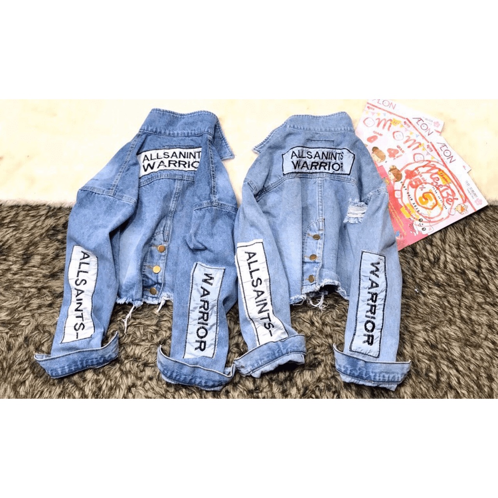 Áo khoác jean nữ Hàn Quốc wash mạnh độc đáo - hàng shop bao đẹp JT [NewUnisex]