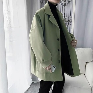 Áo Khoác Len Dáng Dài Ấm Áp Có 3 Màu Thời Trang Nhật Bản Cho Cặp Đôi Size M-2Xl