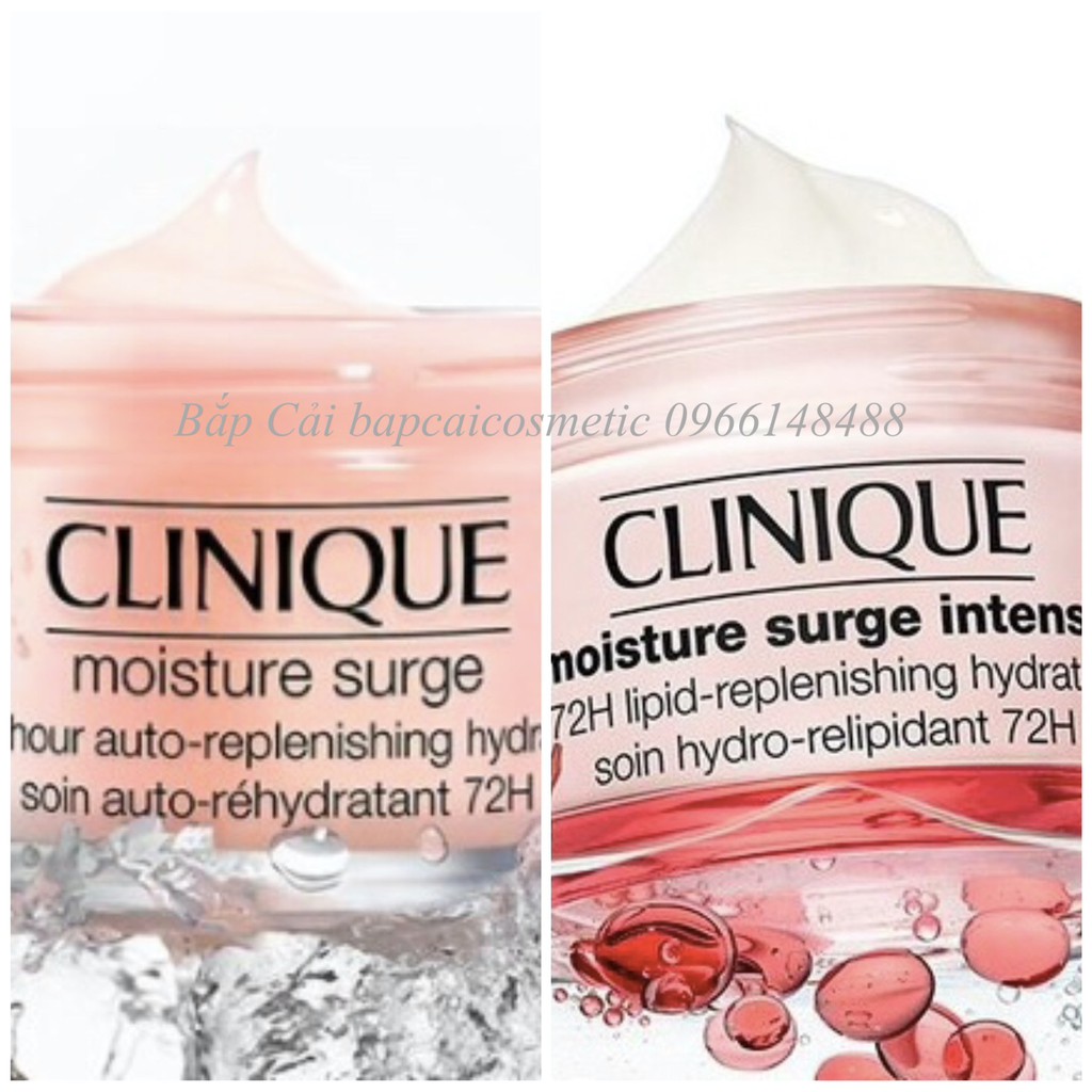 MBC Kem Dưỡng Ẩm Moisture Surge Clinique 72h 100h có 2 loại: da khô và da dầu