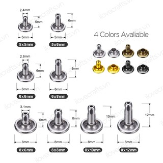 100 đinh tán 5mm 6mm 7mm 8mm 9mm 10mm 12mm