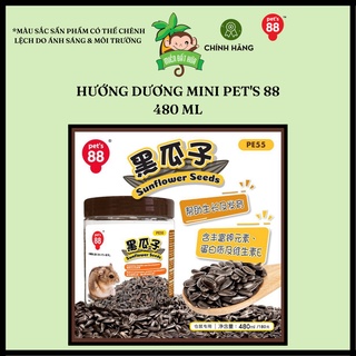 Thức ăn hamster - Hạt hướng dương mini siêu cấp thơm ngon dinh dưỡng chính hãng Pet'88 480ml dành cho hamster