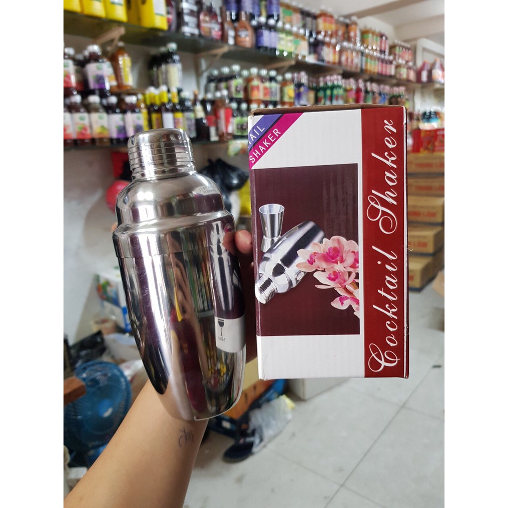 Bình lắc pha chế Cocktail Shaker Inox tiện dụng [Nhiều dung tích]