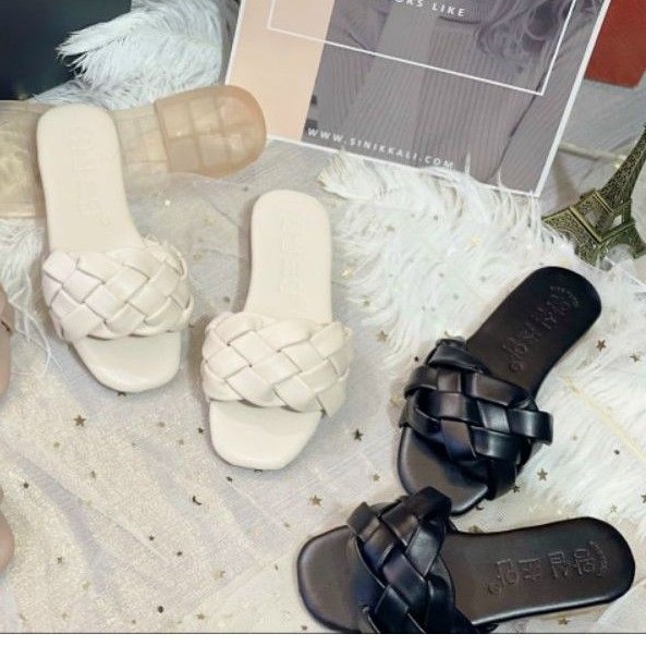 Dép lê trẻ em,dép tiểu thư xoắn quai êm chân chống trơn trượt cho bé gái kiểu dáng Hàn Quốc từ 2-10t