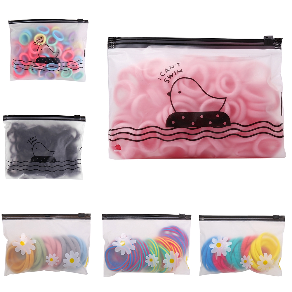Set 28/50/100 dây buộc tóc AY co giãn nhiều màu thời trang cho nữ