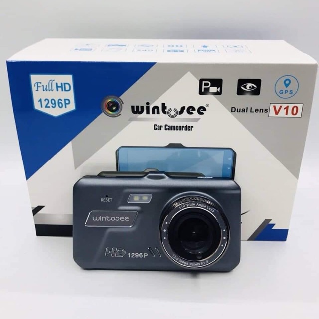 Camera hành trình wintosee V10 hình ảnh 2k siêu nét, độ phân giải 1296p, hiển thị tốc độ, có GPS