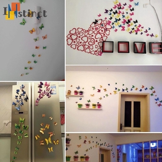 12 Sticker Dán Tường Hình Con Bướm Dùng Trong Trang Trí Tiệc Cưới