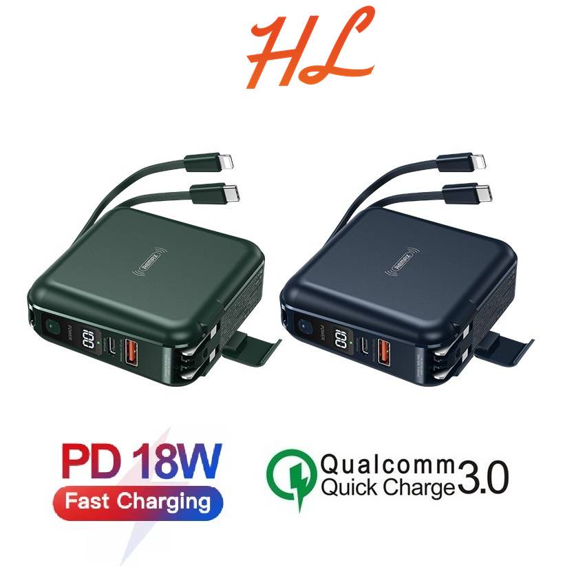 Pin Sạc Dự Phòng 10000mah Remax RPP-145 10000mAh - QC3.0, TypeC PD18W, Wireless Charge - Hưng Long PC