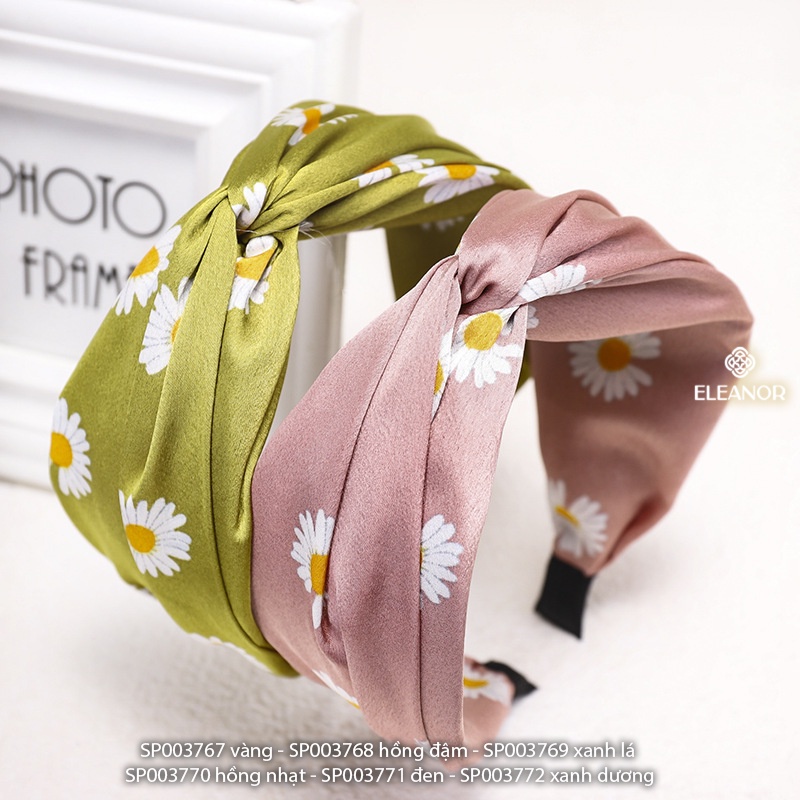 Băng đô tóc nữ Eleanor Accessories vải xoắn họa tiết hình bông hoa phụ kiện tóc 3767