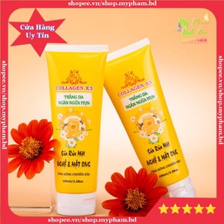 Sữa rửa mặt nghệ và mật ong collagen x3