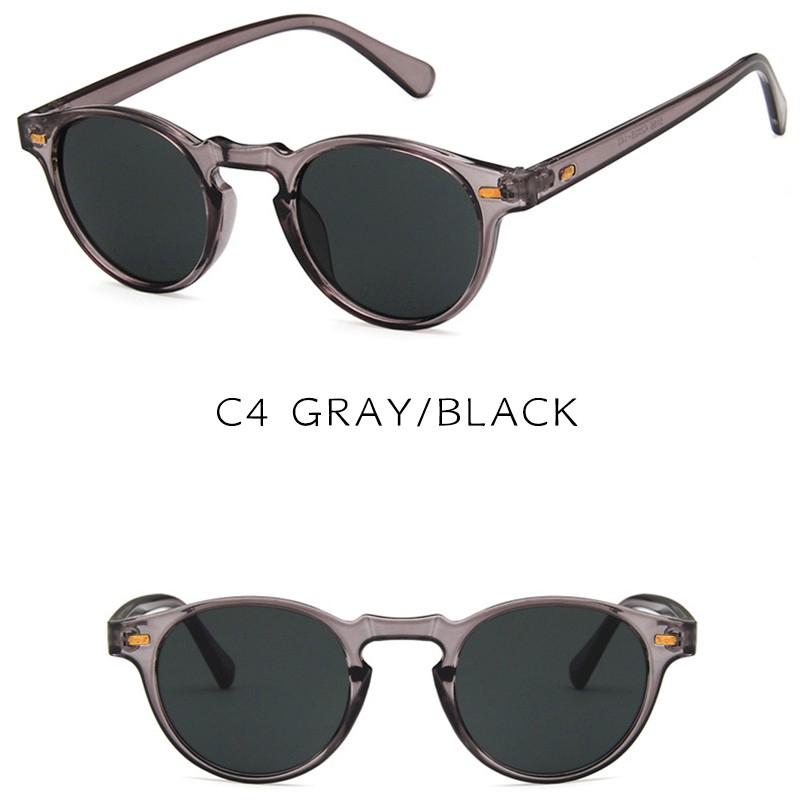 Kính mát thời trang UV400 khung oval nhỏ cổ điển dành cho nam và nữ