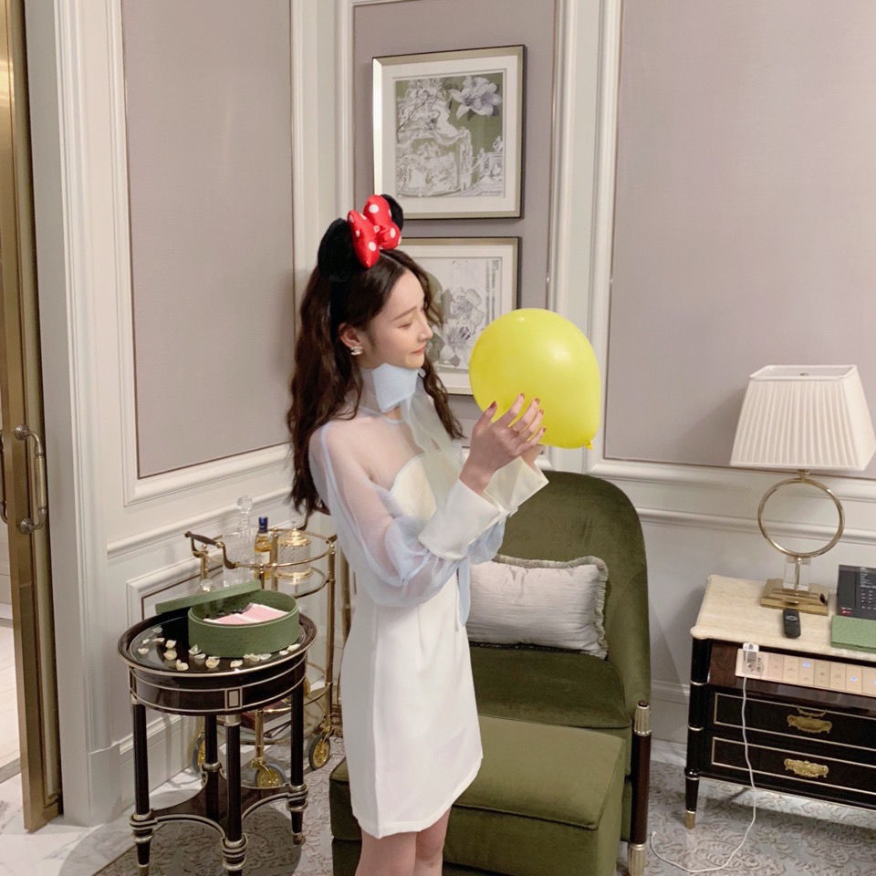 Đầm Dài Tay Giả Hai Lớp Phối Nơ Thời Trang 2021 Dành Cho Nữ | BigBuy360 - bigbuy360.vn
