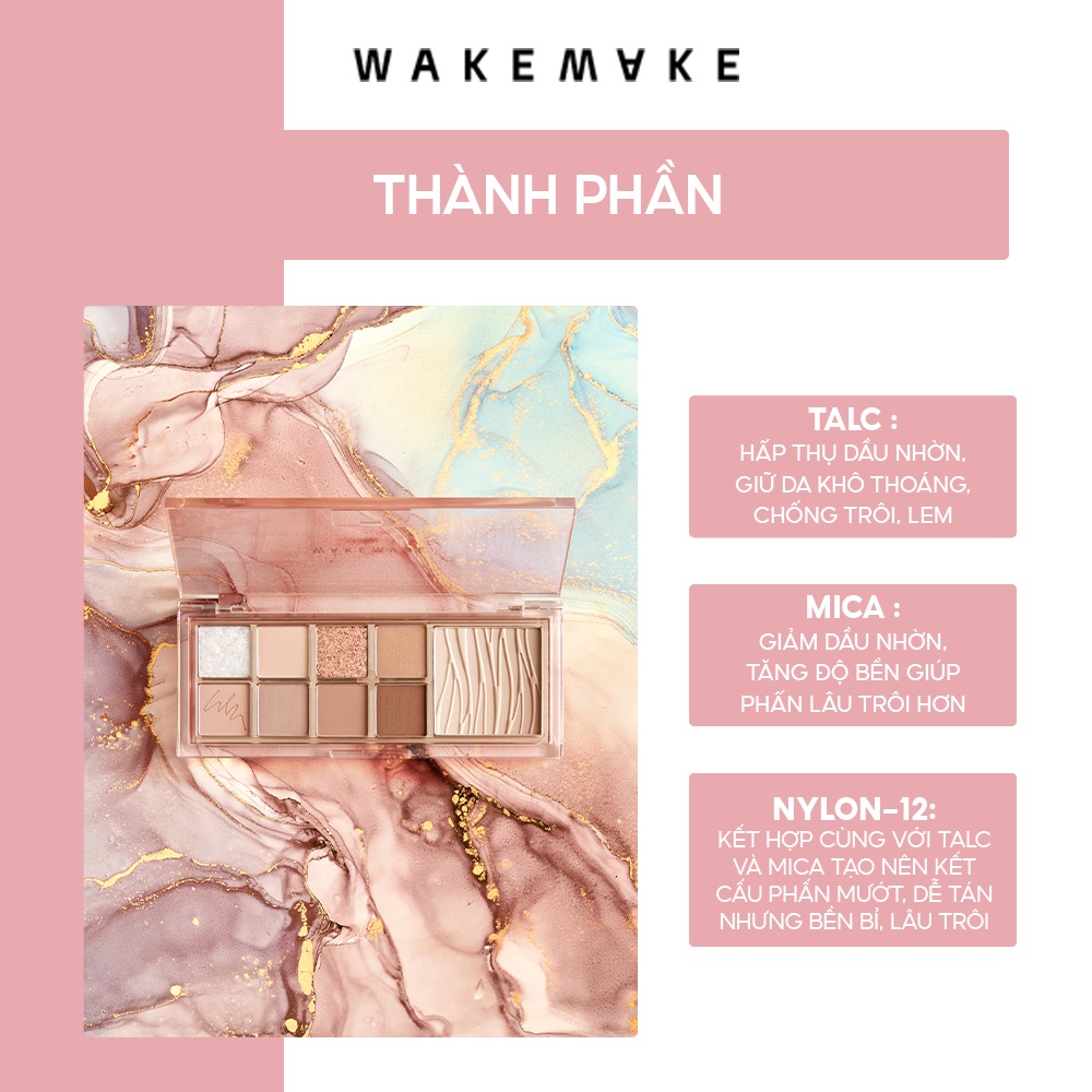 Bảng Phấn Mắt 9 Ô Wakemake Mix Blurring Eye Palette 10g