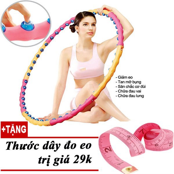 Vòng Lắc Eo Giảm Cân thon gọn cơ thể + thước dây đo eo (2019)(Kingmart68)