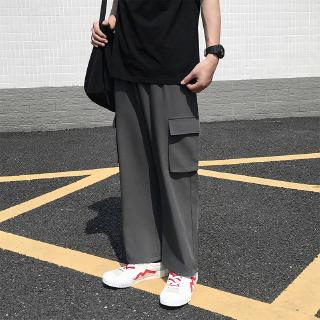 【COD】Multi-pocket tooling wide-leg pants men