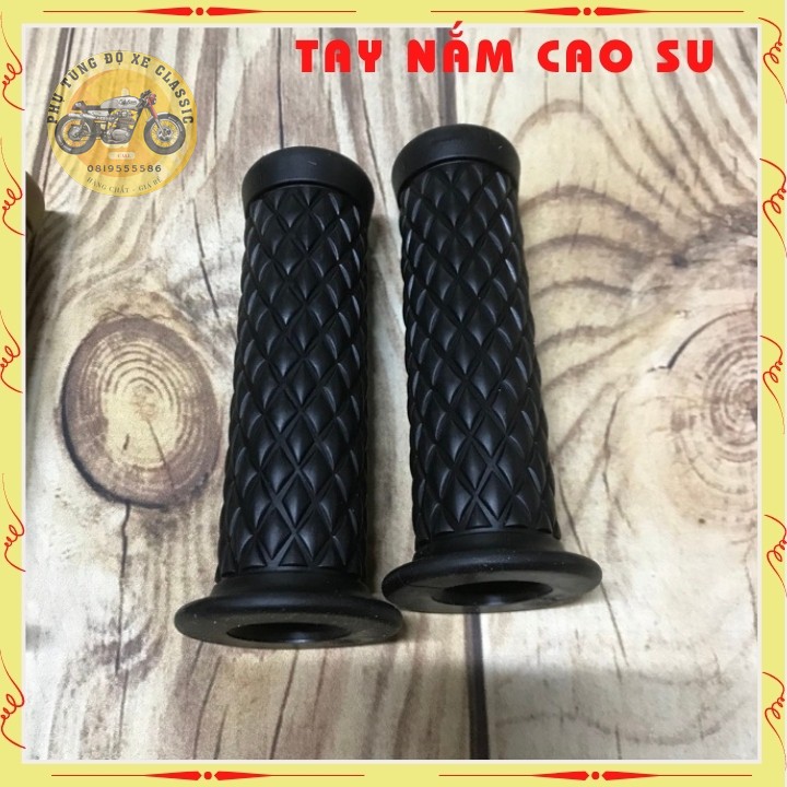 Bao tay nắm cao su cho dòng xe classic cổ điển giúp êm tay chống trơn, phu hợp mọi loại xe tay lái 22mm
