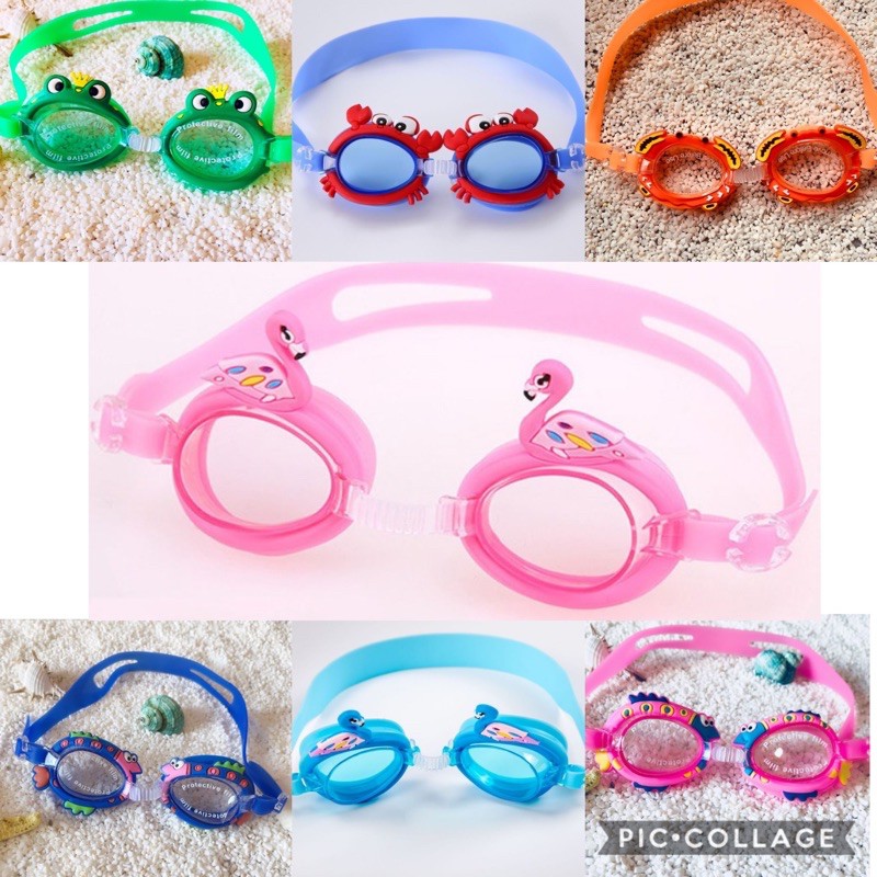 Kính bơi trẻ em cao cấp, chống nước cho bé 3-7 tuổi họa tiết ngộ nghĩnh đáng yêu - Tặng nút bịt tai