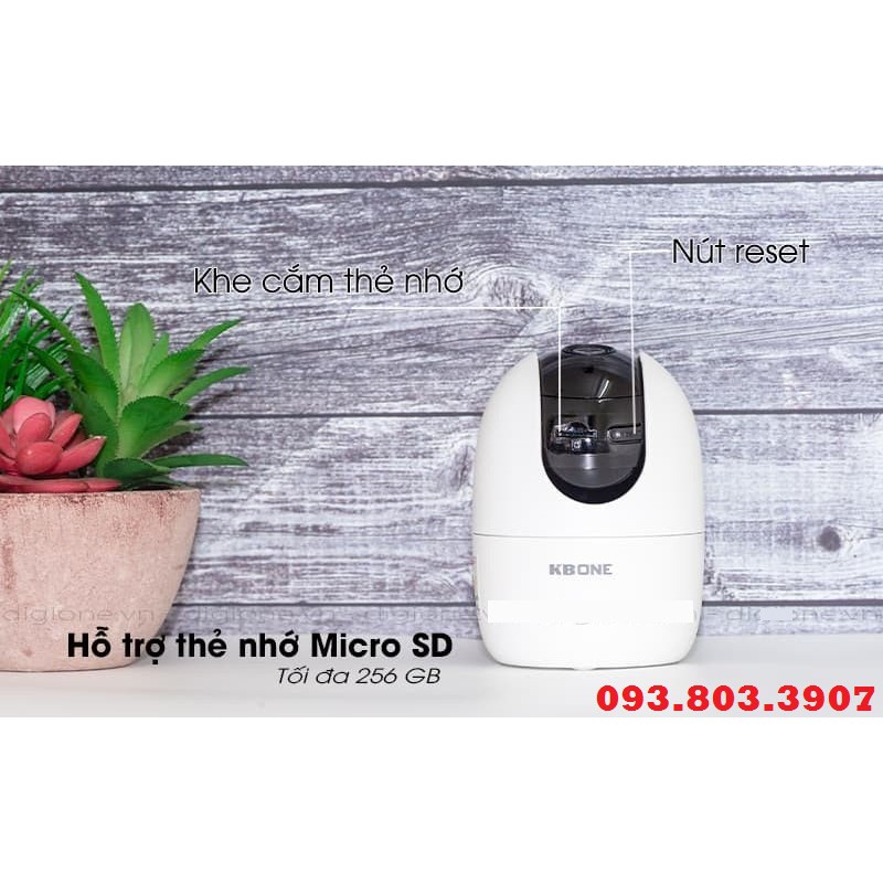 Camera IP Wifi quay quét 2.0MP KB.ONE KN-H21P - chính hãng KBVision 2021 - xoay 360 độ
