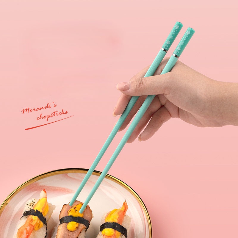Mới Đôi Đũa Chống Trượt Họa Tiết Hoa Anh Đào Dễ Thương